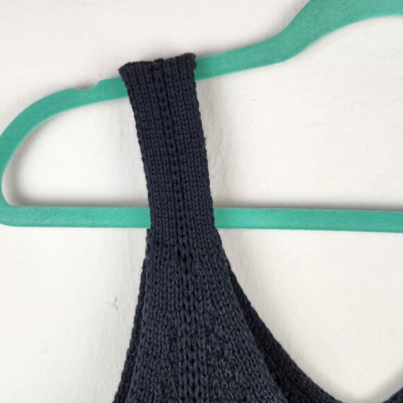 Anthropologie Pilcro Black Cropped V-Neck Sweater Tank sz XSP - Picture 6 of 10